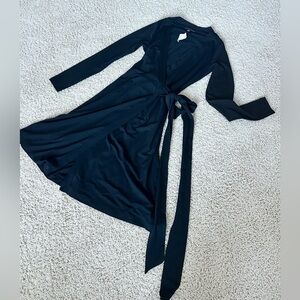 Banana Republic Elevated Elegant Black Wrap Dress NEW with tags
